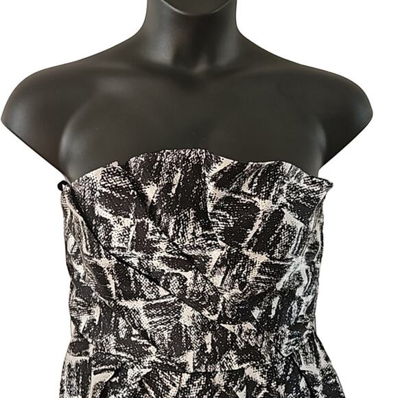 BCBGMaxAzria Max & Cleo Strapless Abstract Print Cocktail Dress Size 12 NWT - Picture 4 of 7